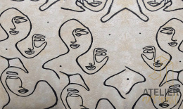 Artwall Faces Beige